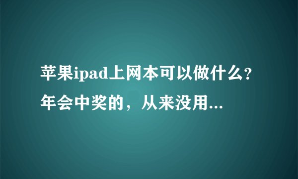 苹果ipad上网本可以做什么？年会中奖的，从来没用过，请大侠们指教