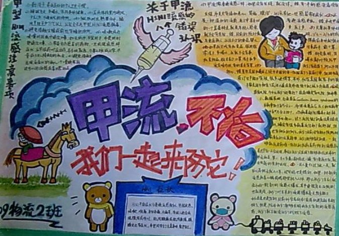 甲流的手抄报怎么画