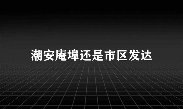 潮安庵埠还是市区发达