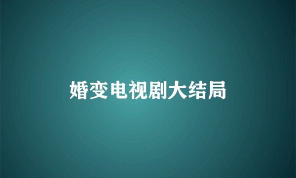 婚变电视剧大结局