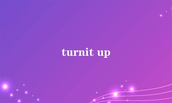 turnit up