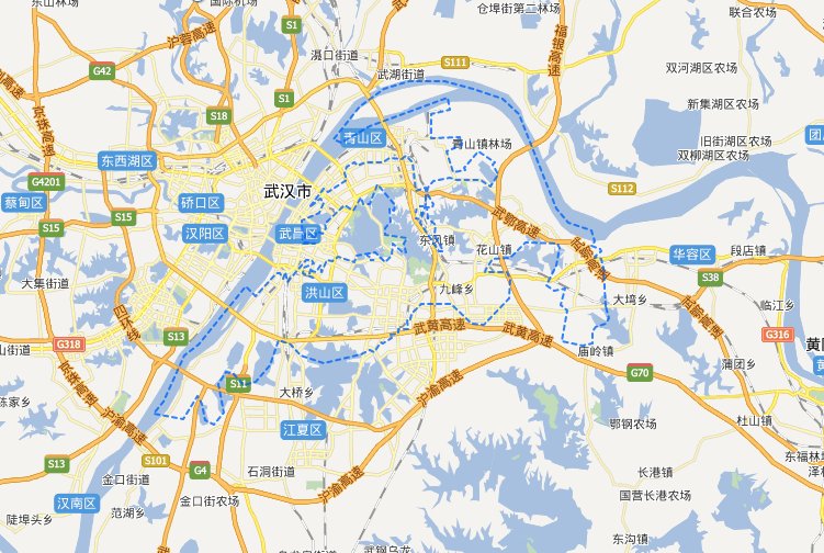 武汉市洪山区地图