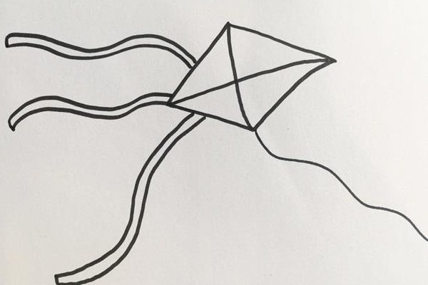 风筝简笔画怎么画