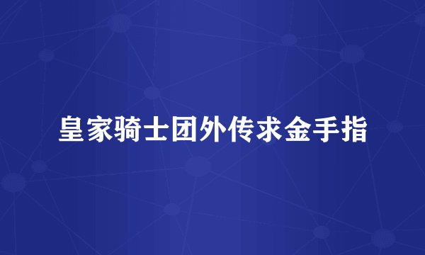 皇家骑士团外传求金手指