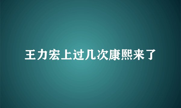 王力宏上过几次康熙来了