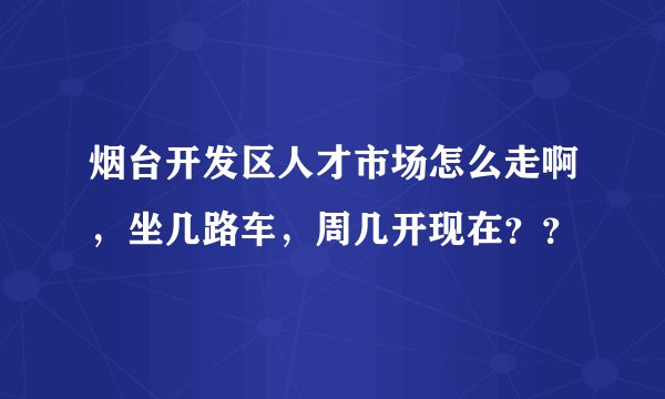 烟台开发区人才市场怎么走啊，坐几路车，周几开现在？？