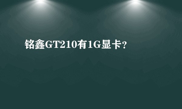铭鑫GT210有1G显卡？