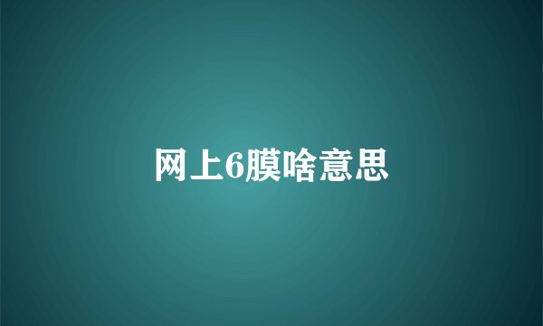 网上6膜啥意思