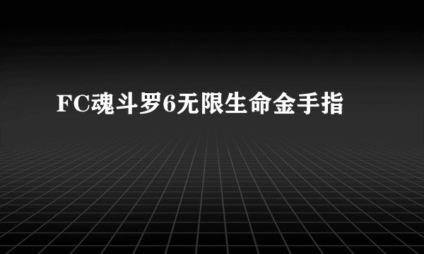 FC魂斗罗6无限生命金手指