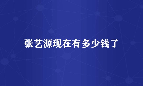 张艺源现在有多少钱了