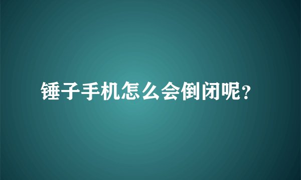 锤子手机怎么会倒闭呢？