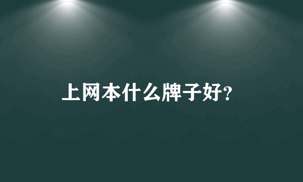 上网本什么牌子好？