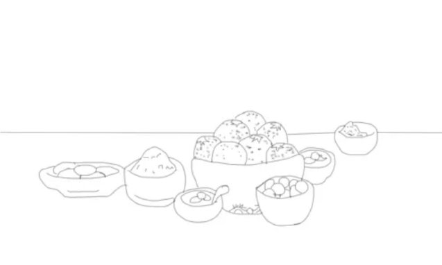 怎么画年夜饭 简单