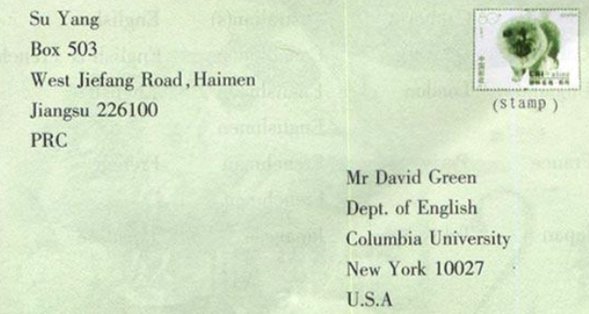 如何书写英文地址？