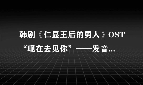 韩剧《仁显王后的男人》OST“现在去见你”——发音翻译歌词？