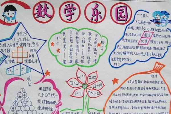 6年级数学手抄报简单又丑