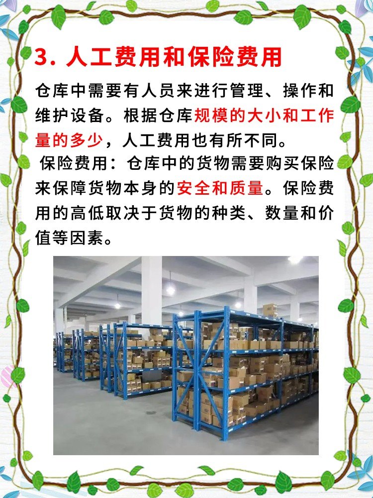 仓库仓储费用