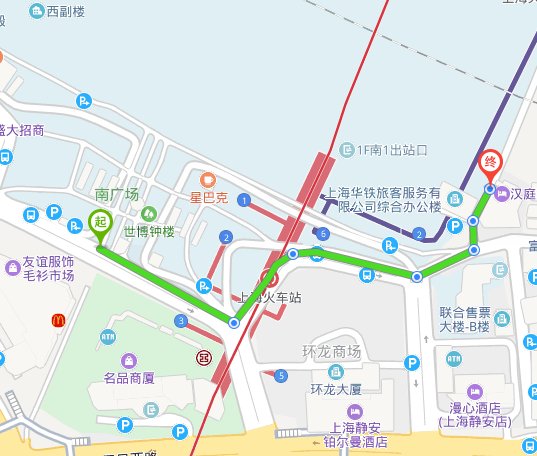 上海站附近的汉庭快捷酒店怎么走