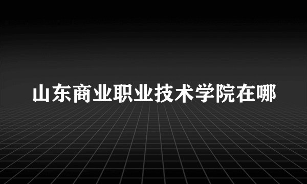 山东商业职业技术学院在哪