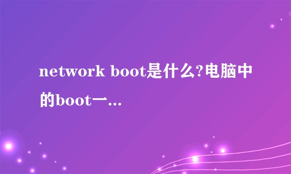 network boot是什么?电脑中的boot一般是什么意思 ?不要复制！！