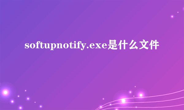 softupnotify.exe是什么文件