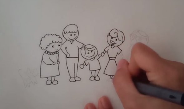 画全家福怎么画