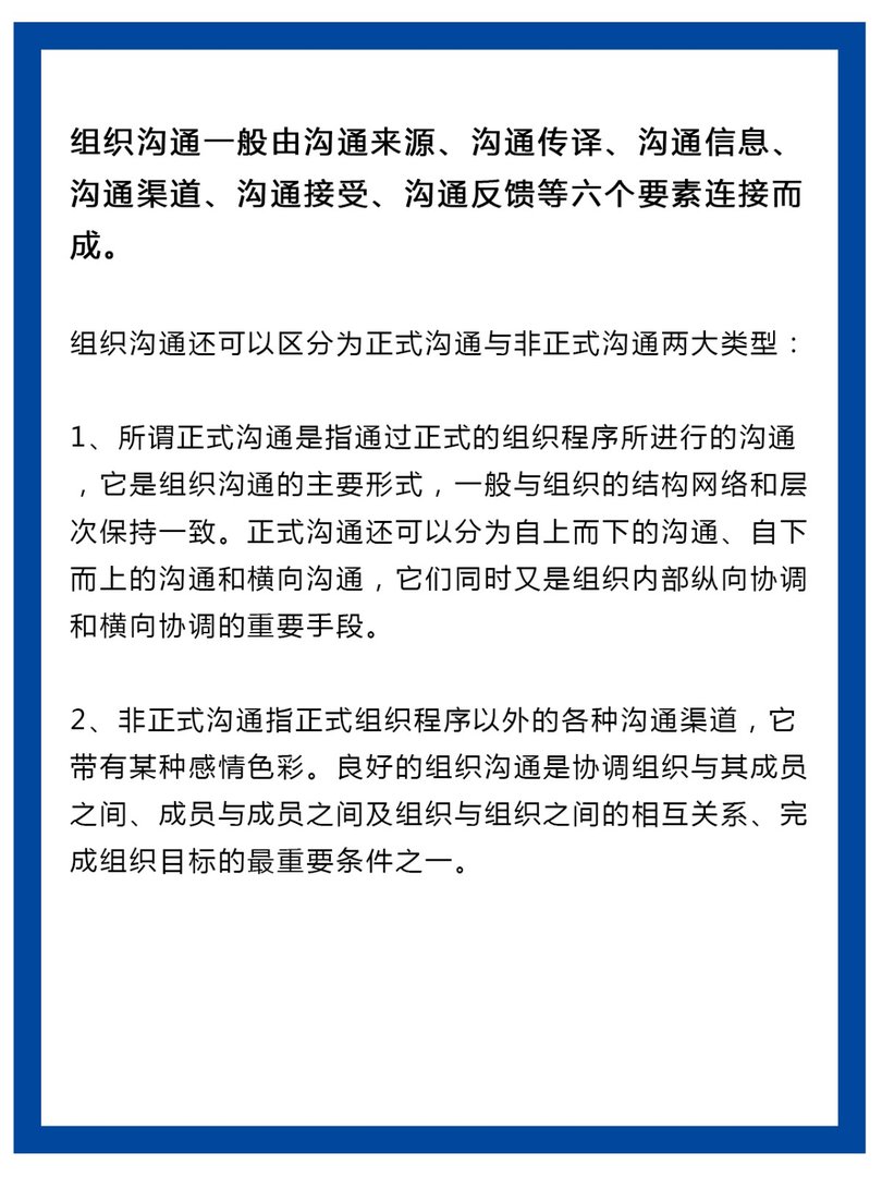 简述组织沟通的基本构成要素？