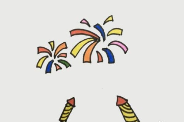 烟花怎么画