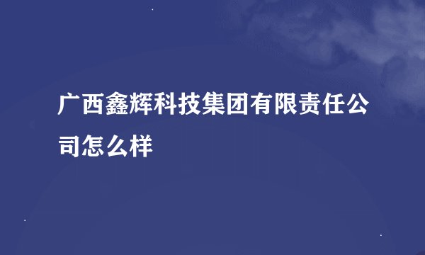 广西鑫辉科技集团有限责任公司怎么样