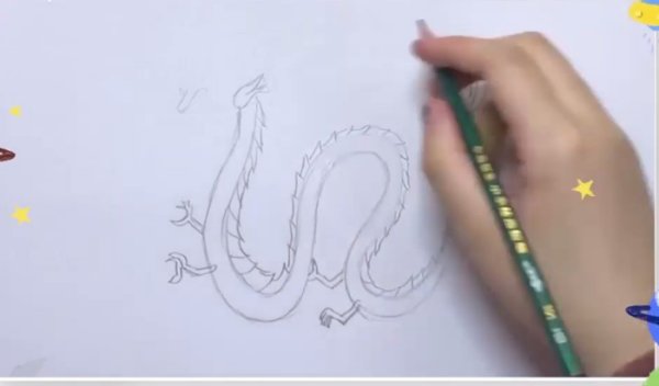 最简单画飞龙怎么画