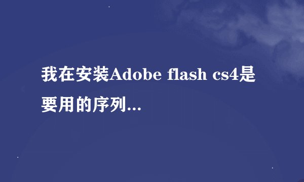 我在安装Adobe flash cs4是要用的序列号是多少