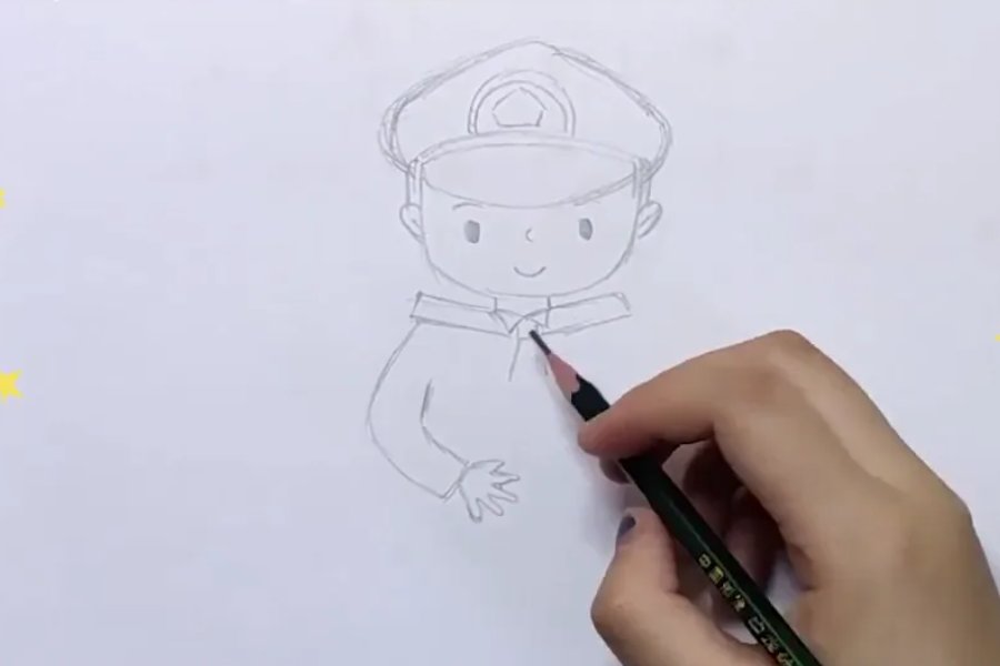 军人的简笔画怎么画 简单