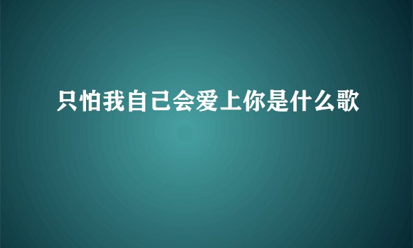 只怕我自己会爱上你是什么歌