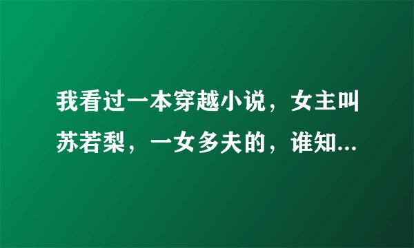 我看过一本穿越小说，女主叫苏若梨，一女多夫的，谁知道书名叫什么？