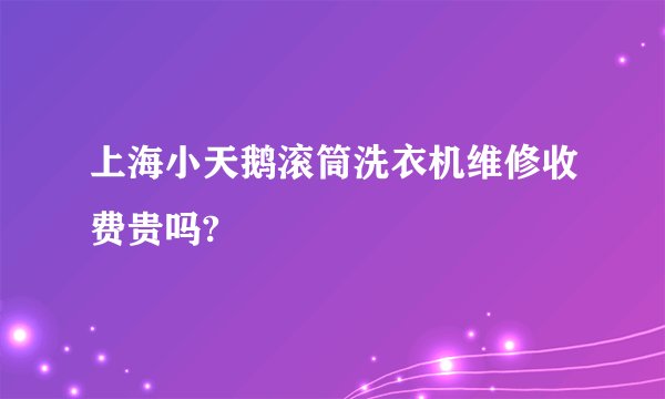 上海小天鹅滚筒洗衣机维修收费贵吗?