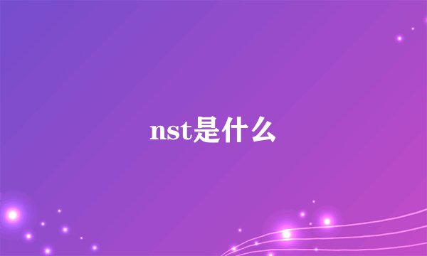 nst是什么