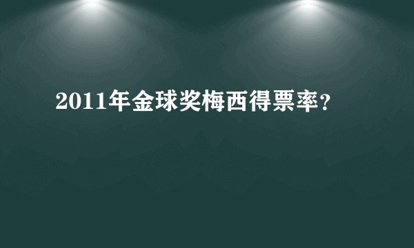 2011年金球奖梅西得票率?
