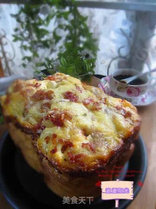 超级爆软芝士培根面包披萨