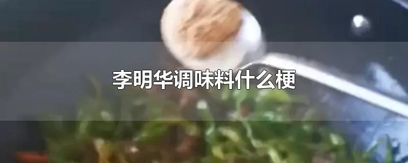 李明华调味料什么梗