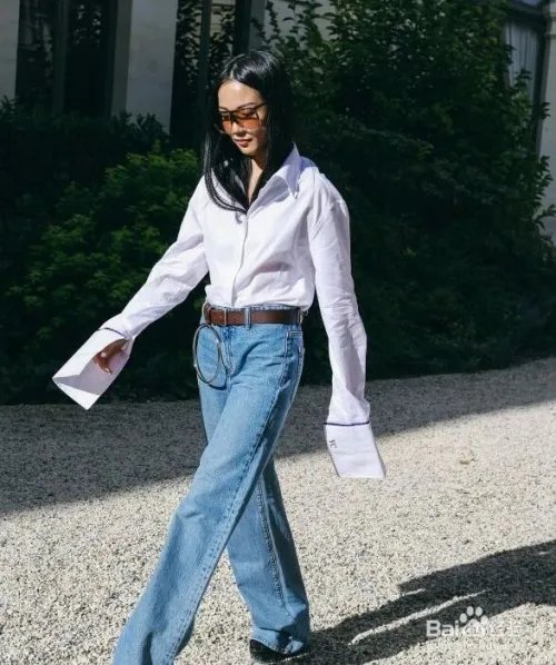 白衬衫+牛仔裤够清新 Kate Bosworth教你穿法