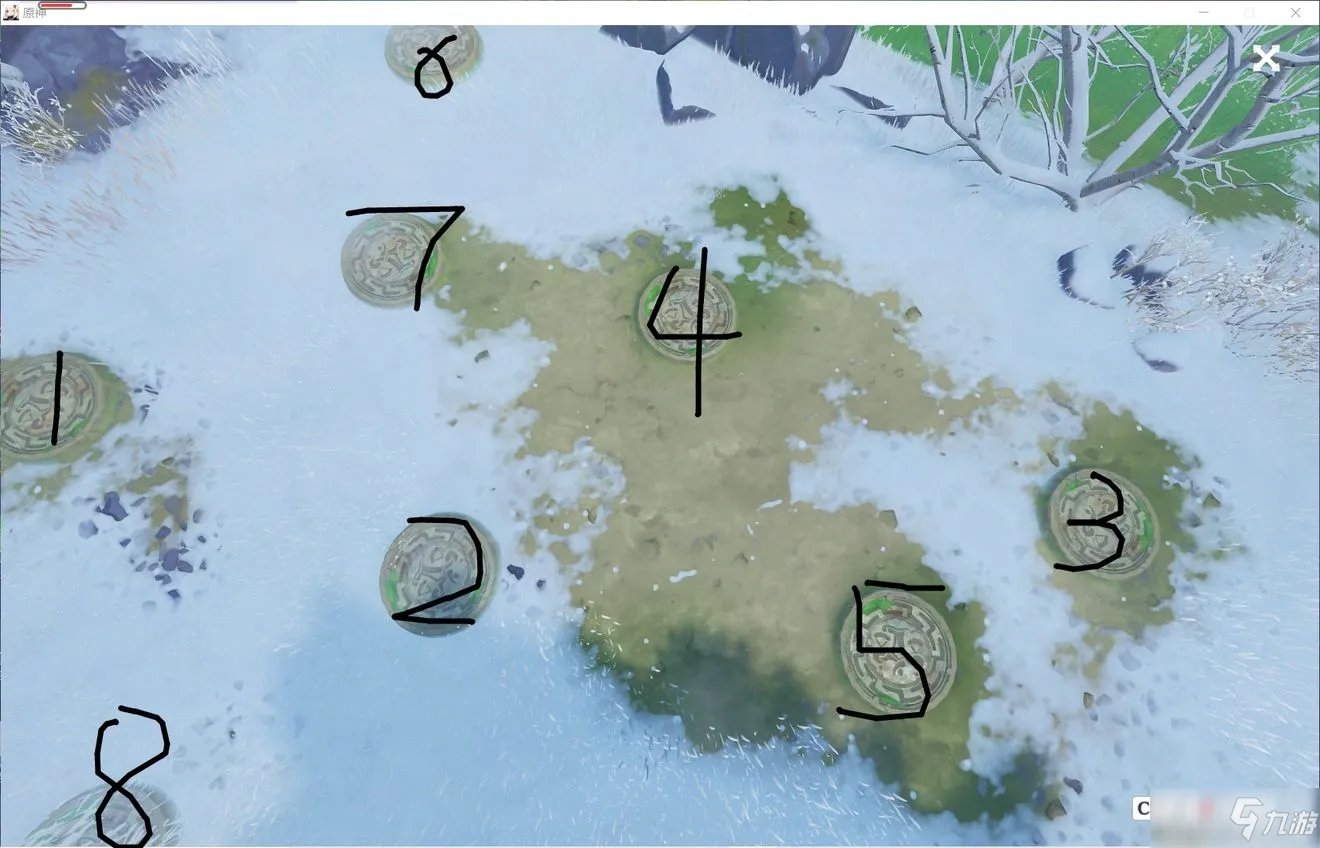 《原神》雪山地图八个圆盘攻略 解谜方法分享