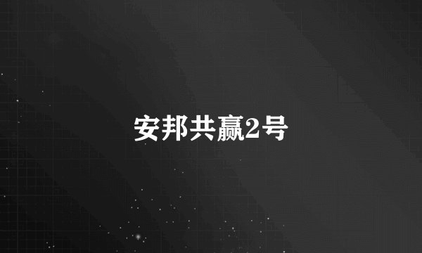 安邦共赢2号