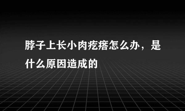 脖子上长小肉疙瘩怎么办，是什么原因造成的