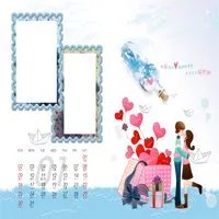 我求一张2011年日历表,要求有可爱些的漂亮的图片,可以用一张A4纸打印下来,要横版的.