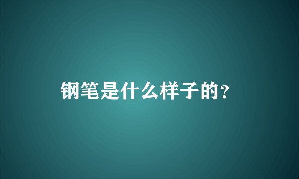 钢笔是什么样子的？