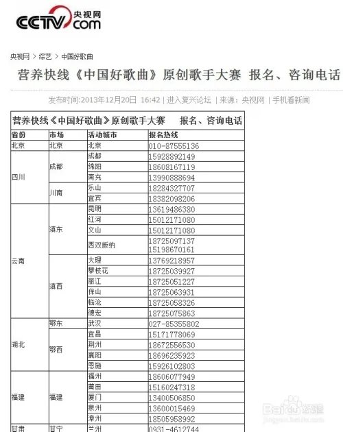 如何报名中国好歌曲
