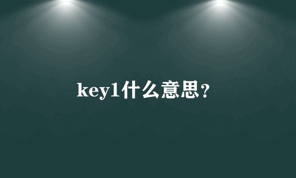 key1什么意思？