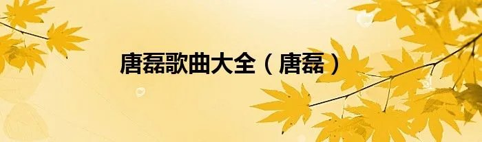 唐磊歌曲大全（唐磊）