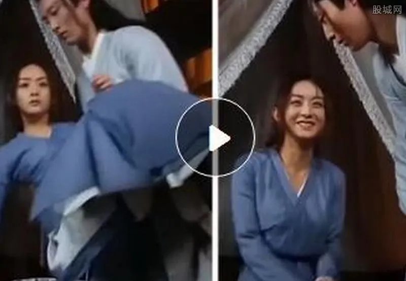 赵丽颖窦骁拍床戏 赵丽颖刚被抱起上床就笑场