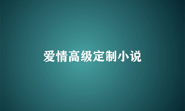 爱情高级定制小说